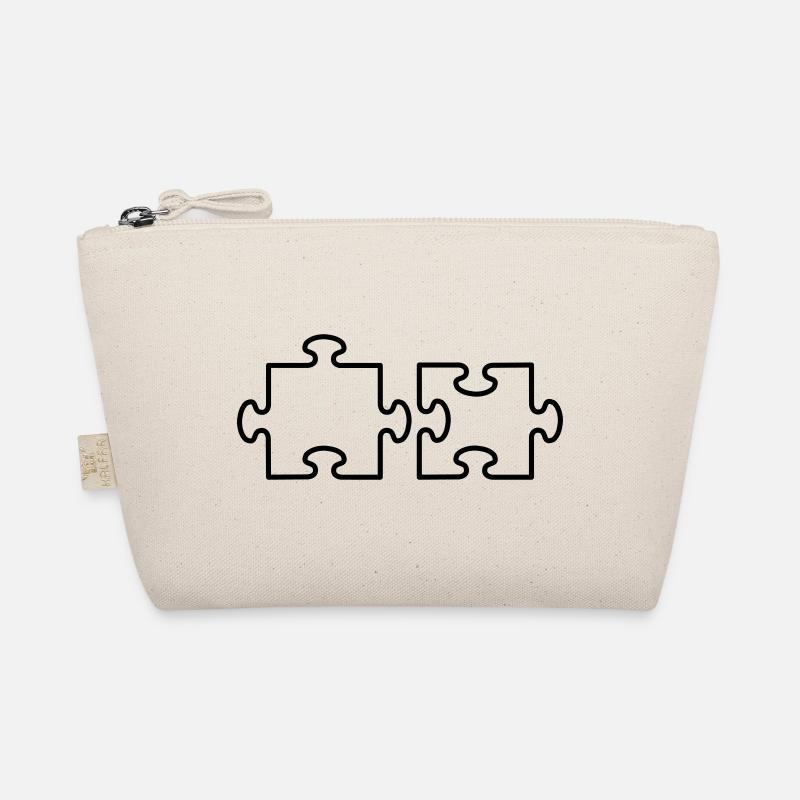 2 Puzzle Teile - Bio-Täschchen - Natur