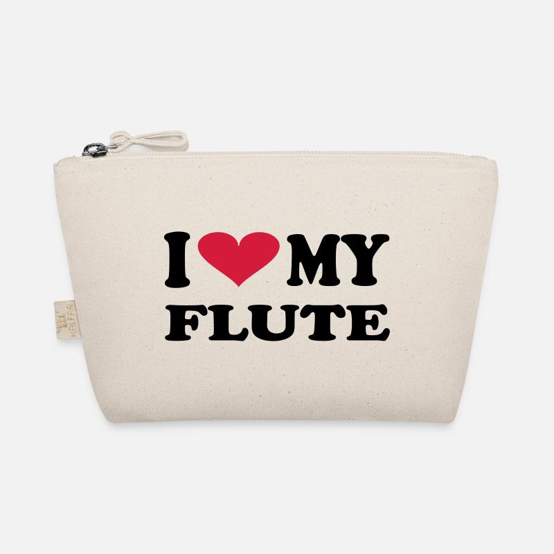 I Love my flute - Bio-Täschchen - Natur