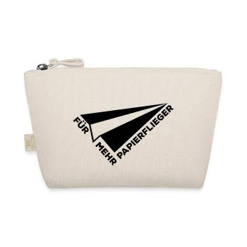 Papierflieger Flugzeug basteln - Bio-Täschchen - Natur - Vorne