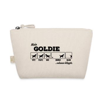 Mein Goldie - zuhause klappts - Bio-Täschchen - Natur - Vorne