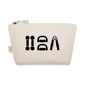 gym dumbell sport - Organic Pouch - nature - Front