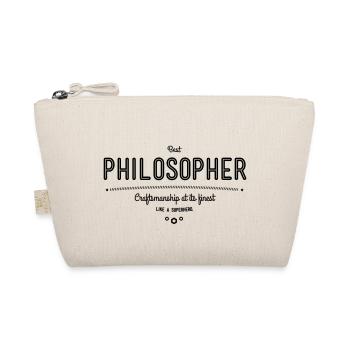 Bester Philosoph - Handwerkskunst vom Feinsten - Bio-Täschchen - Natur - Vorne