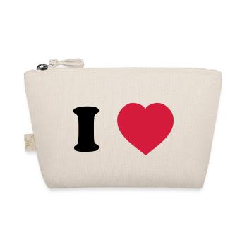 I Love (à personnaliser) - Trousse biologique - nature - Devant