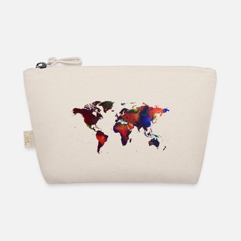 Painted world map Organic Pouch