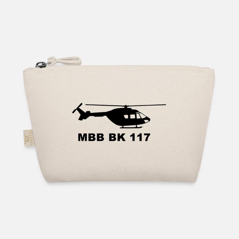 MBB BK 117 Helicopter - Bio-Täschchen - Natur