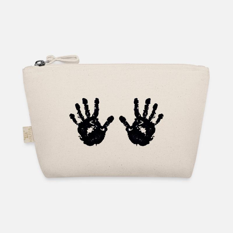 Handprint - black Organic Pouch
