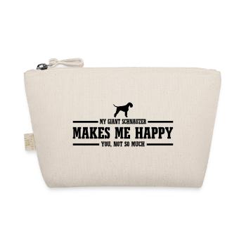 GIANT SCHNAUZER makes me happy - Bio-Täschchen - Natur - Vorne