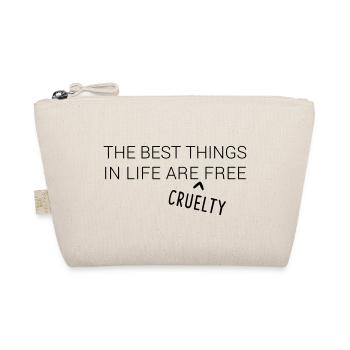 The best things in life are cruelty free - Bio-Täschchen - Natur - Vorne