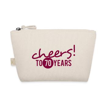 70. Geburtstag: Cheers! To 70 Years! - Bio-Täschchen - Natur - Vorne