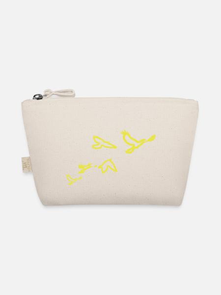 5 Voegel (1 color) - Bio-Täschchen - Natur