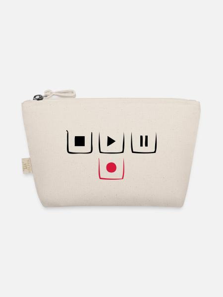 play pause stop rec - Organic Pouch - nature - Front