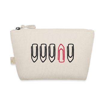 Office Clip - Be different - gift for colleagues - Organic Pouch - nature - Front