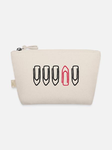 Office Clip - Be different - gift for colleagues - Organic Pouch - nature - Front