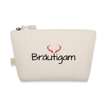Bräutigam Geweih shirt Junggesellenabschied - Bio-Täschchen - Natur - Vorne