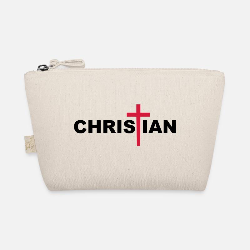 Christian Cross - Organic Pouch - nature