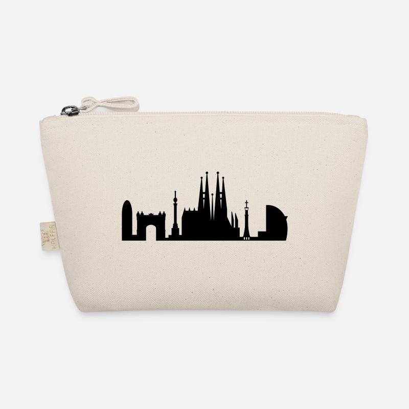 Skyline Barcelona Espagne - Trousse biologique - nature