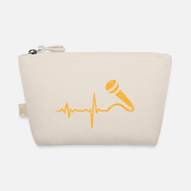 Geschenk Heartbeat Sänger Mikrofon - Bio-Täschchen - Natur