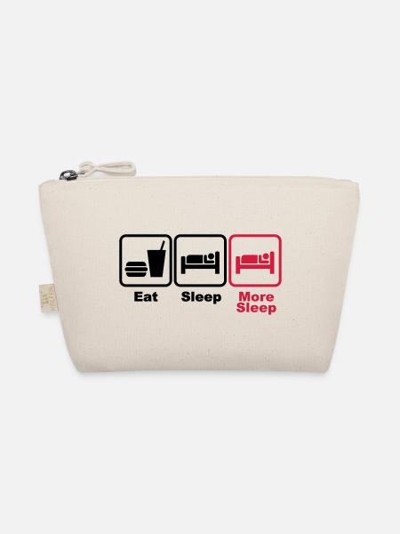 eat sleep more sleep 2c - Organic Pouch - nature