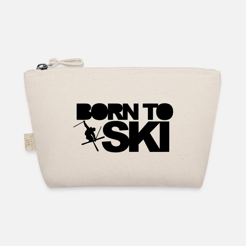 Born To Ski - Bio-Täschchen - Natur