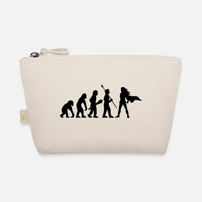 Evolution Superheldin Heldin Power Girl Geschenk Bio-Täschchen