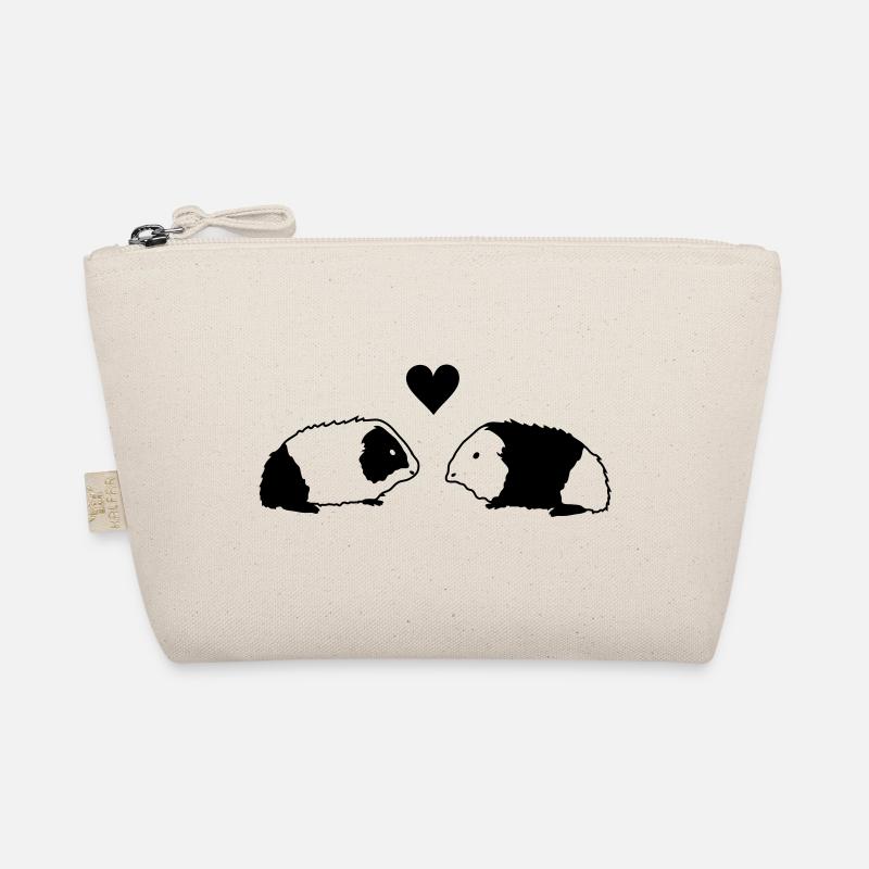Guinea pig love - Organic Pouch - nature