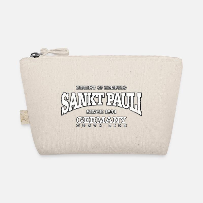 Sankt Pauli (white oldstyle) - Bio-Täschchen - Natur