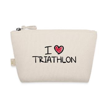 i_love_triathlon__f2 - Bio-Täschchen - Natur - Vorne
