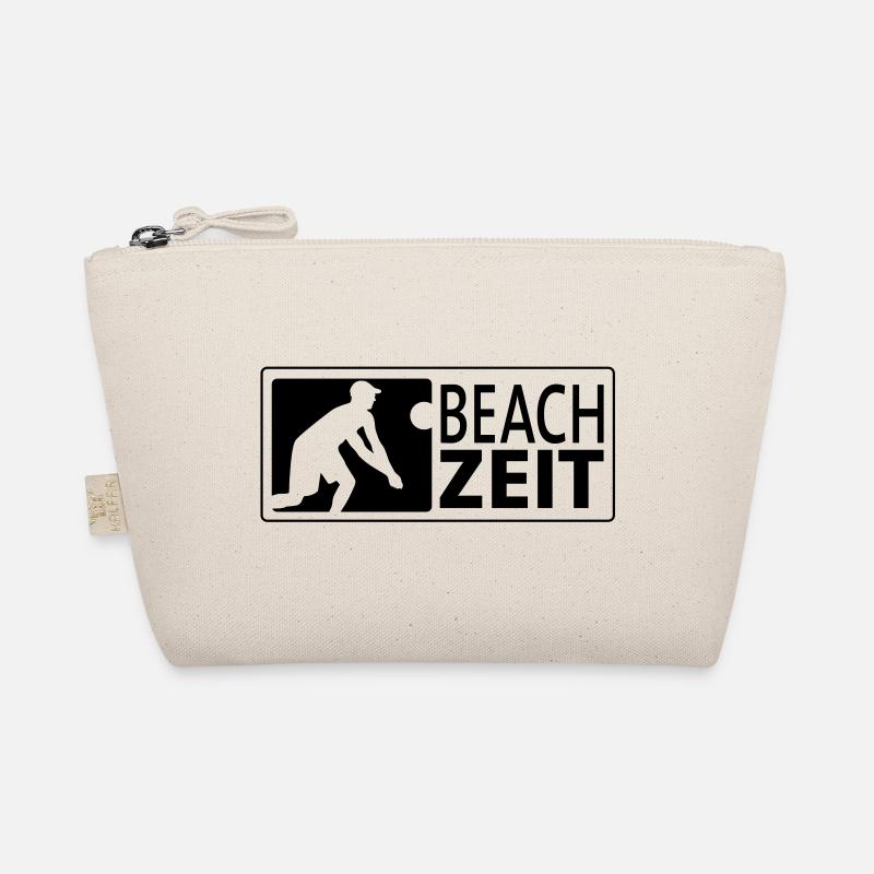 Beachvolleyball Bagger (quer) - Bio-Täschchen - Natur