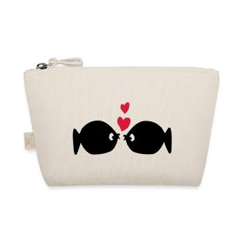 fishes_in_love - Bio-Täschchen - Natur - Vorne
