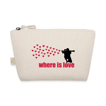 where is love - Bio-Täschchen - Natur - Vorne