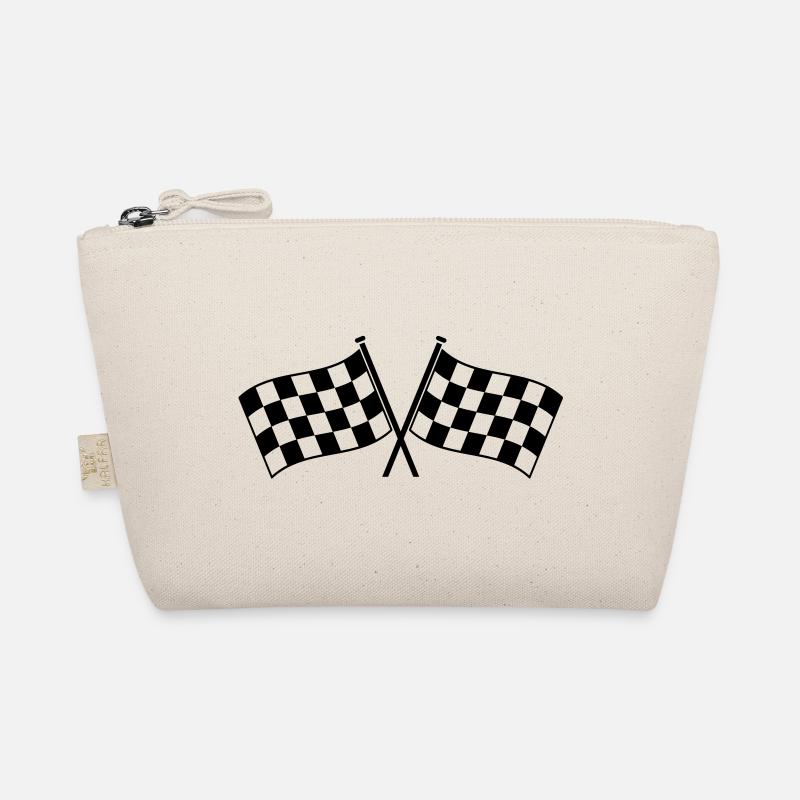 Deux drapeaux à damier vainqueur de la course Trousse biologique