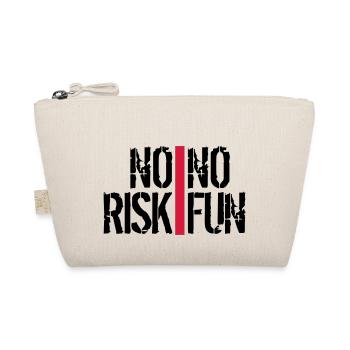 balken streifen spontan schrift no risk no fun spr - Bio-Täschchen - Natur - Vorne