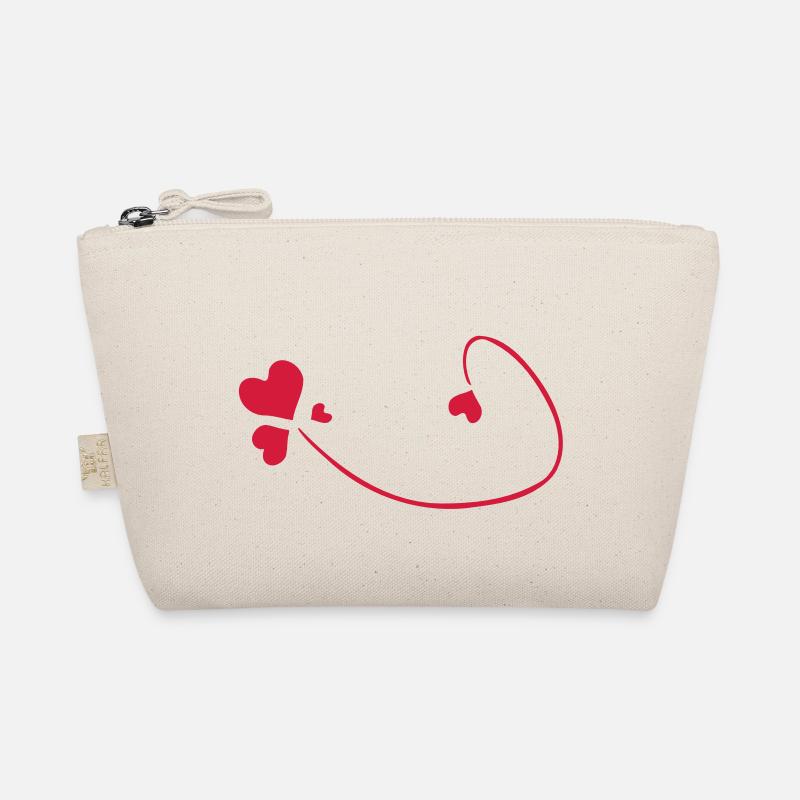 red hearts Organic Pouch