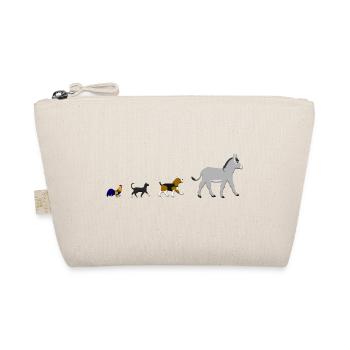 Dog, cat, cock, donkey - Organic Pouch - nature - Front