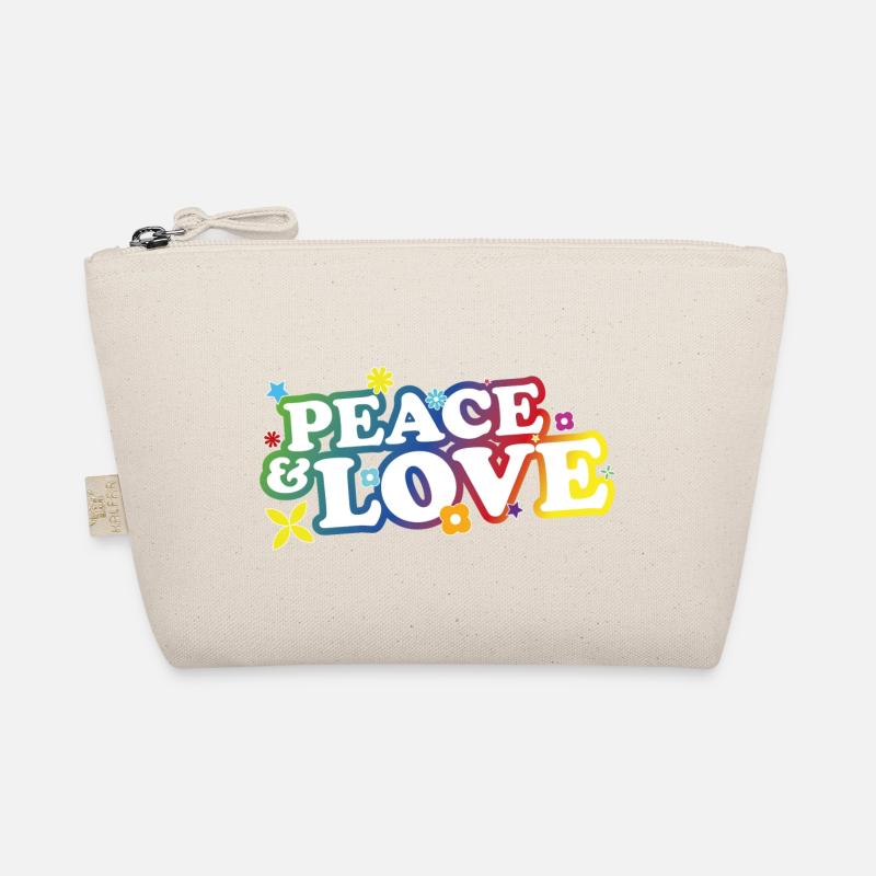 Peace & Love - Bio-Täschchen - Natur