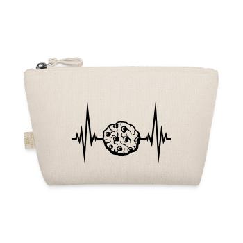 frequency heartbeat pulse cookie biscuit chocolate delicious - Organic Pouch - nature - Front