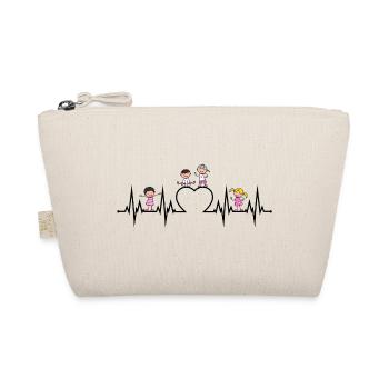 Heartbeat heart ECG children love educator profession - Organic Pouch - nature - Front