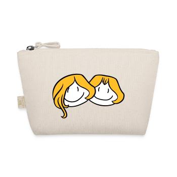 sisters head face girlfriend 2 friends team ge - Organic Pouch - nature - Front