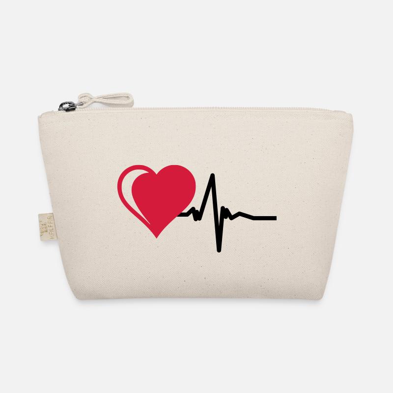 Herz mit Puls Bio-Täschchen