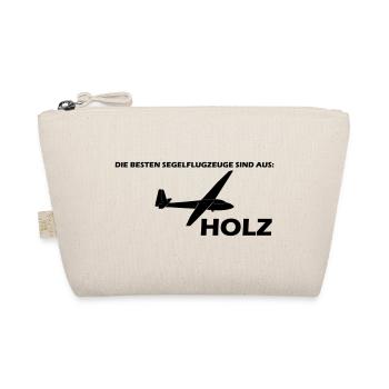 Ka6 Holz Segelflugzeug Segelflieger Geschenk - Bio-Täschchen - Natur - Vorne