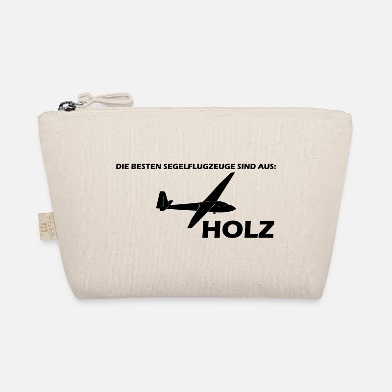 Ka6 Holz Segelflugzeug Segelflieger Geschenk - Bio-Täschchen - Natur