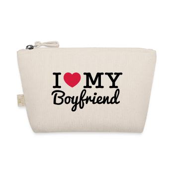 I LOVE MY BOYFRIEND - Bio-Täschchen - Natur - Vorne