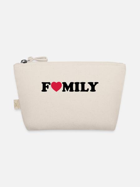 Family heart - Organic Pouch - nature