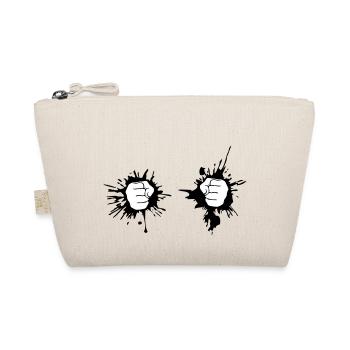 2 hands drop dab color graffiti fist hand - Organic Pouch - nature - Front