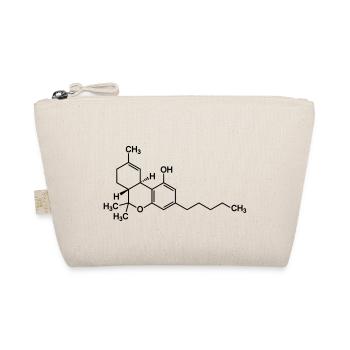 THC tetrahydrocannabinol molecule - Organic Pouch - nature - Front