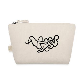 brazilian jiu jitsu bjj armbar illustrat - Organic Pouch - nature - Front