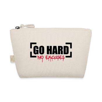 Go Hard No Excuses - Bio-Täschchen - Natur - Vorne