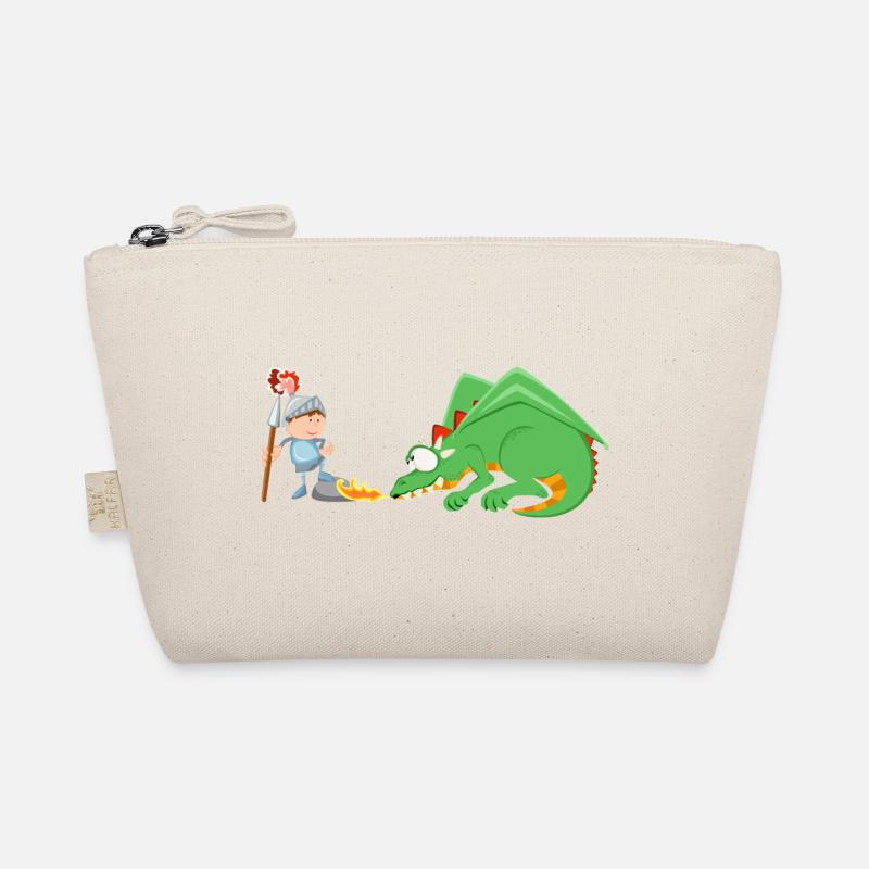 Ritter und Drache - Bio-Täschchen - Natur
