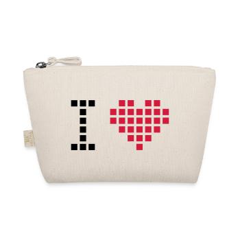 i love pixel - Bio-Täschchen - Natur - Vorne