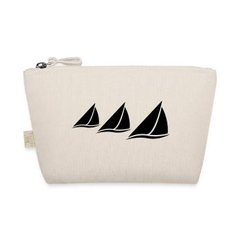 3 Sailing Boats Logo - Organic Pouch - nature - Front